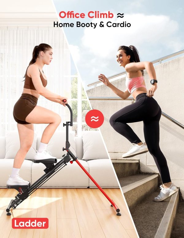 YOLEO Steppers for Exercise at Home, Adjustable Stair Stepper with 3 Workout Modes,Folding Cardio Stair Master with Ski Simulation Mode & Oversized Pedal,90% Pre-Assembled Stair Climber with Handlebar - Image 4