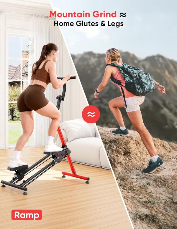 YOLEO Steppers for Exercise at Home, Adjustable Stair Stepper with 3 Workout Modes,Folding Cardio Stair Master with Ski Simulation Mode & Oversized Pedal,90% Pre-Assembled Stair Climber with Handlebar - Image 5